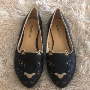 black cat loafers